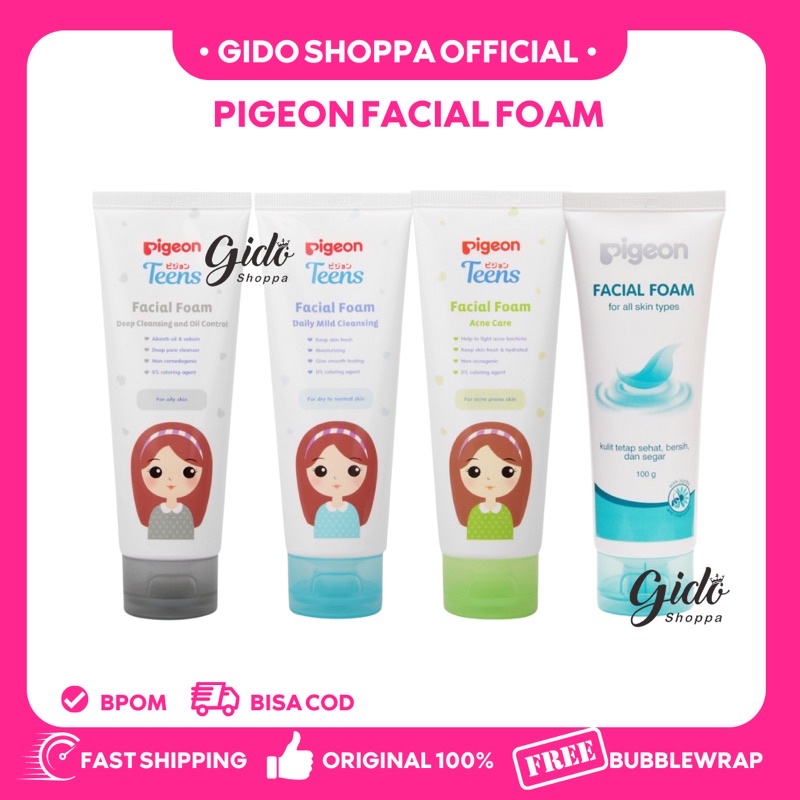 [ORIGINAL] PIGEON TEENS FACIAL FOAM DAILY MILD CLEANSING DEEP OIL CONTROL ACNE CARE ALL SKIN TYPE PE