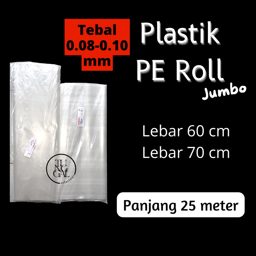 Jual Plastik PE Roll Jumbo - Cap Jumbo Jet. Lebar 60 Cm, 70 Cm. Tebal 0 ...