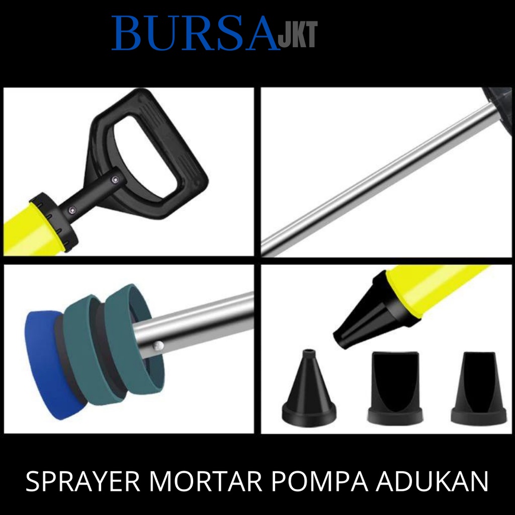 MORTAR ALAT SEMPROT CETOK PENGADUK APLIKATOR SEMEN DENGAN 4 NOZZLE