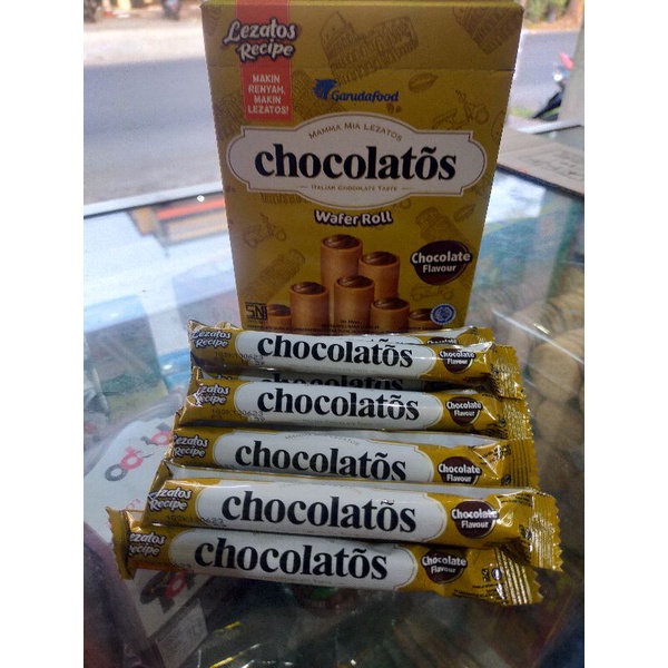 

Gery Chocolatos Wafer stick coklat 24pcs