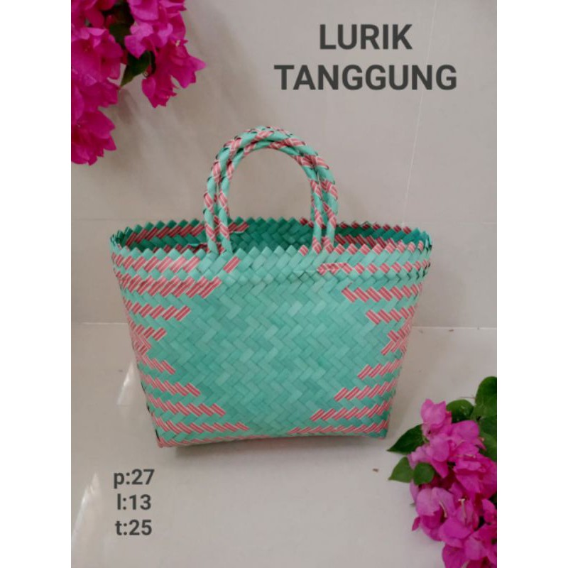 Tas anyaman lurik Stock Ready