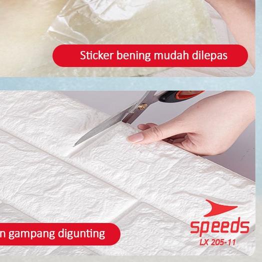 ☇ Wallpaper Dinding 3D Speeds Tebal 5mm stiker tahan air busa Wallpaper Dinding Kamar Tidur 205-11 ☊