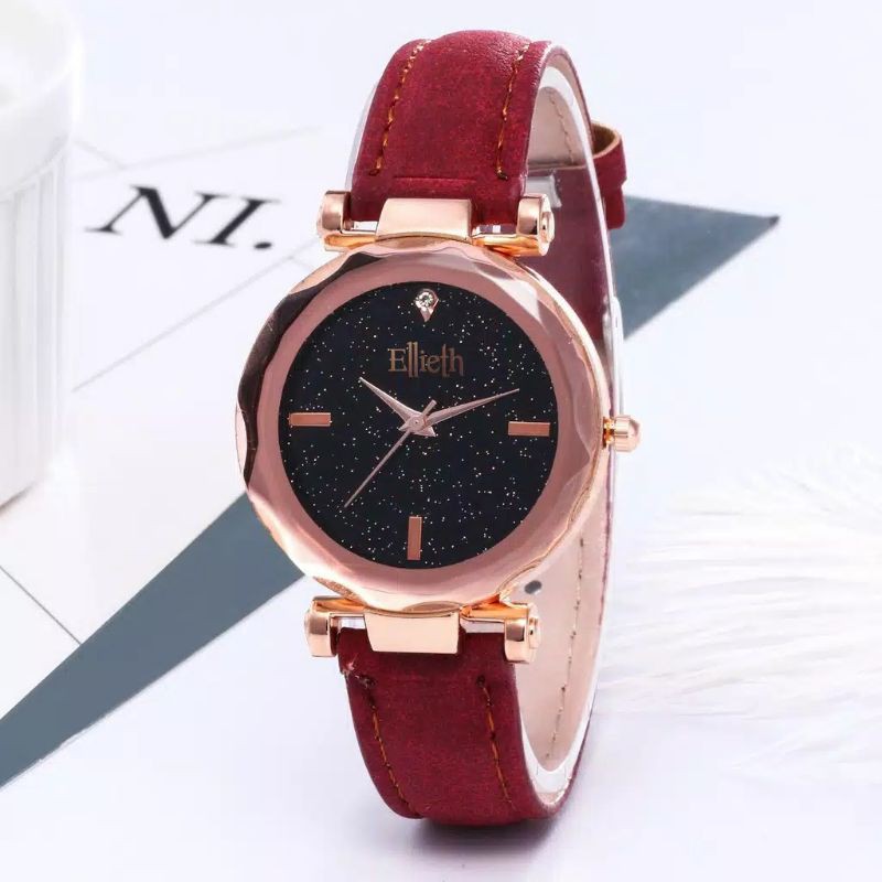 Medan termurah So beautifull Jam tangan wanita import tali bludru Ellieth