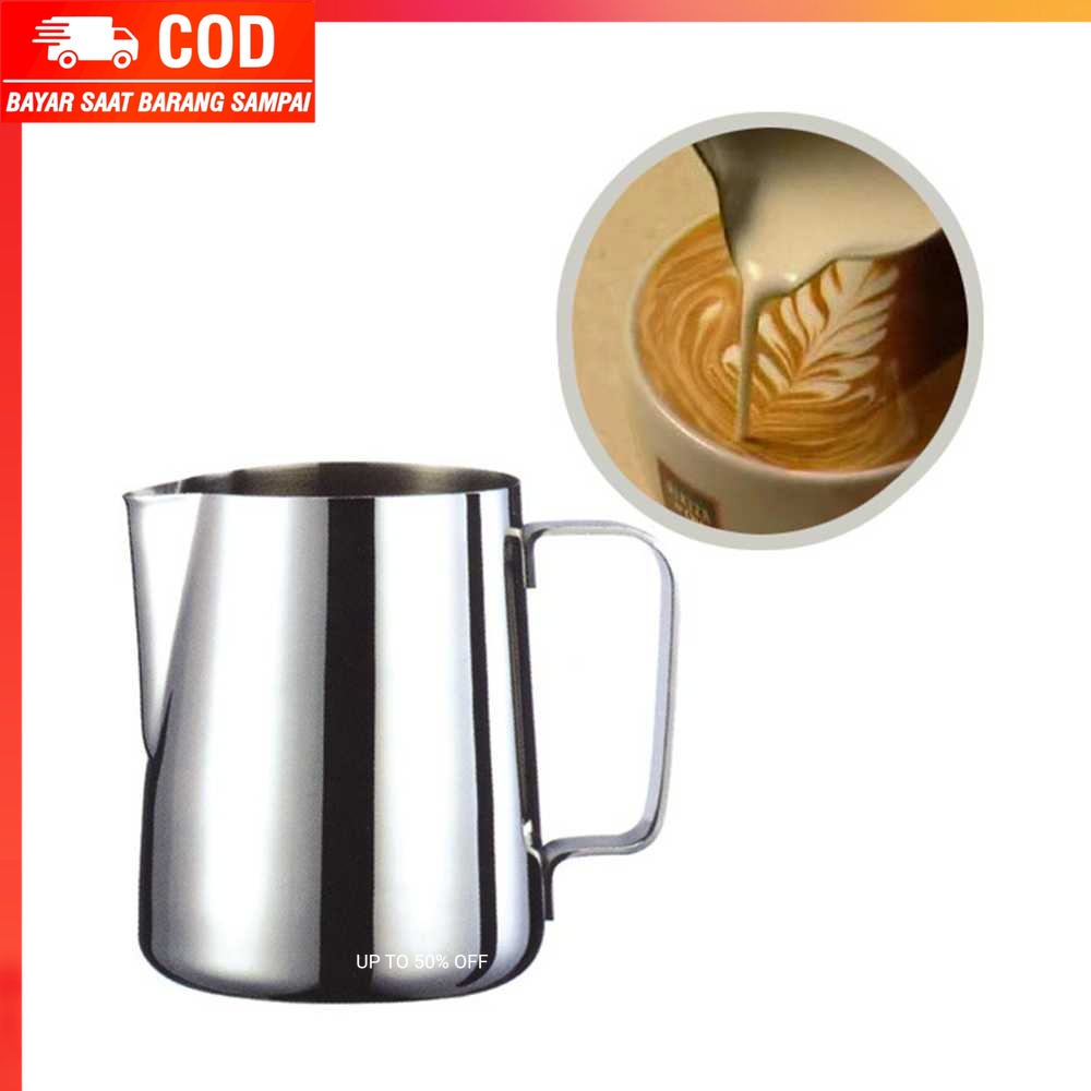 (100% BARANG ORI) One Two Cups Gelas Milk Jug Kopi Espresso Latte Art - J068