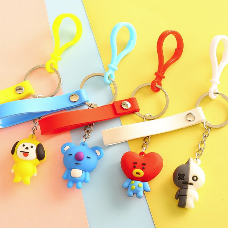 GANTUNGAN STRAP KUNCI BT5 CUTE BONEKA KEYCHAIN CARTOON BANGTAN BOYS KPOP BT5 (VH)