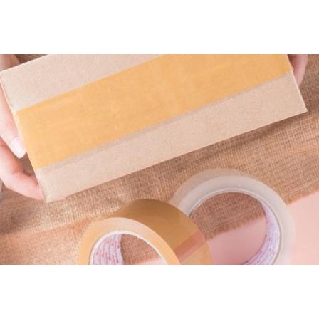 

♣ 6 ROLL - Borneo OPP Lakban Bening / Coklat 45 mm x 40 Yard - Bening ֍
