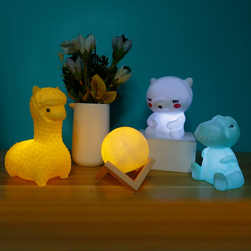 (D015) Homes lampu tidur T-rex unik dan lucu dengan bentuk yang unik dan lampu tidur menemani tidur anda