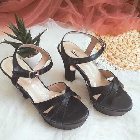 High heels wanita | sendal tali hak 9 cm brand blibu id B20