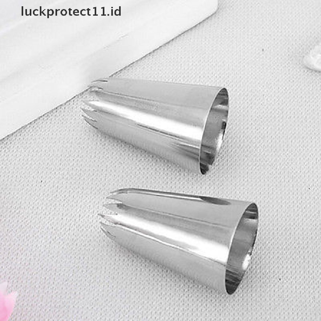 // Hg &amp; ID// 6B Stainless Steel Icing Nozzle Decor Tip Kue Baking Pastry Dekor.