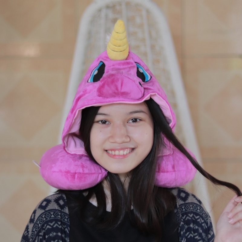 Boneka Bantal Leher Unicorn Kupluk Terbaru Berlabel SNI