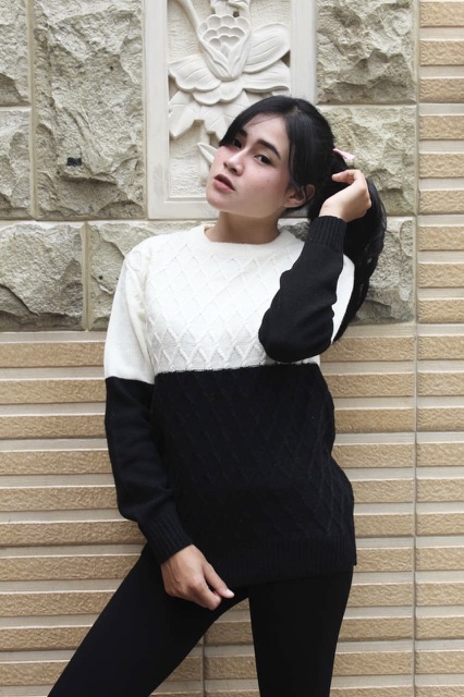 IMPORT BELI 2 GRATIS 1 Sweater Rajut Wool Musim Dingin Infinity Baju Winter Ken