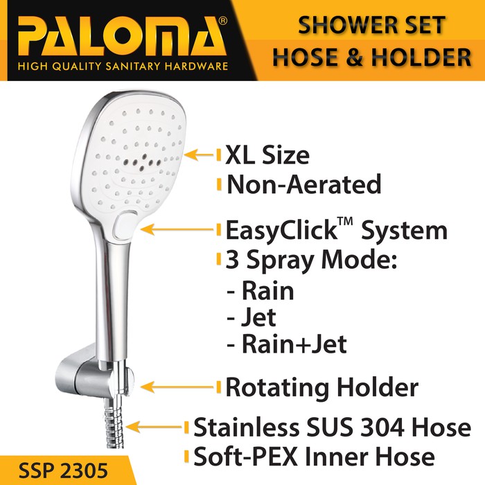 Shower Set PALOMA SSP 2305 Handshower Hand Head Kepala Pancuran Mandi