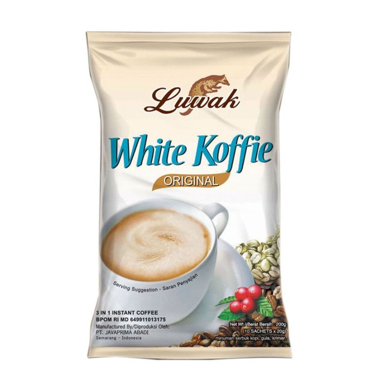 

Luwak White Koffie Original Kemasan isi 10 sachet x 20 gr
