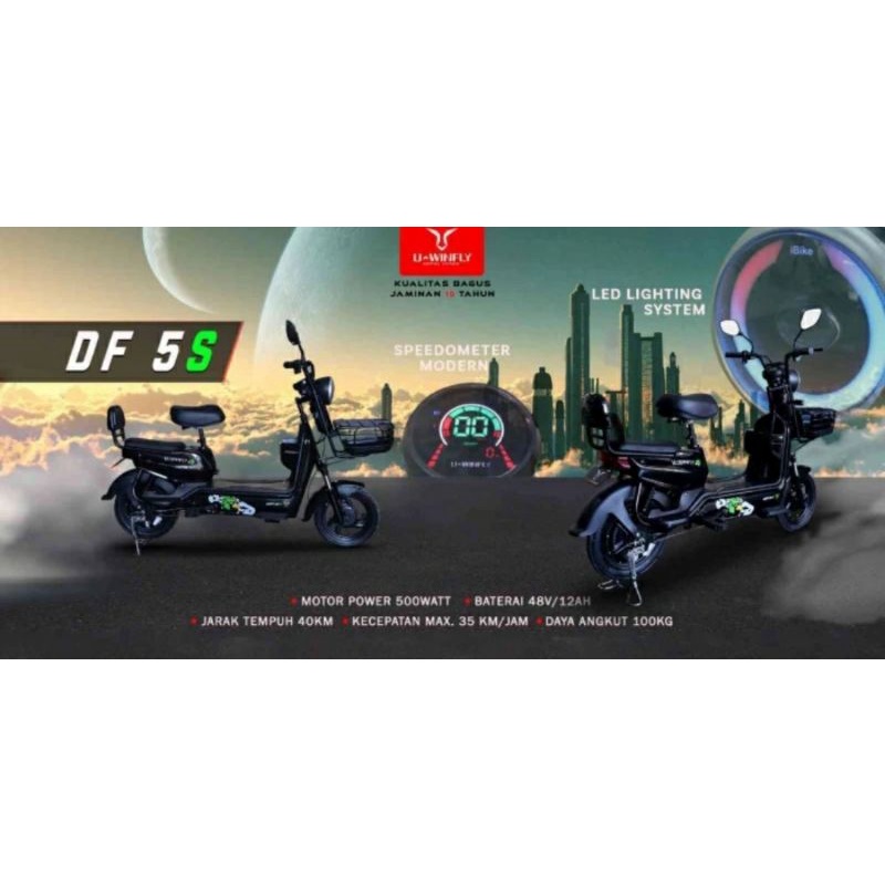 Sepeda listrik UWINFLY DRAGONFLY 5 S