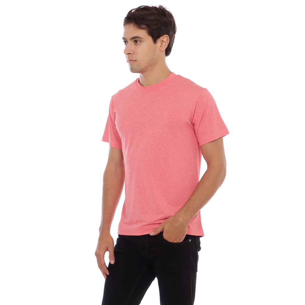 BlueButton Neck T-Shirt Peach