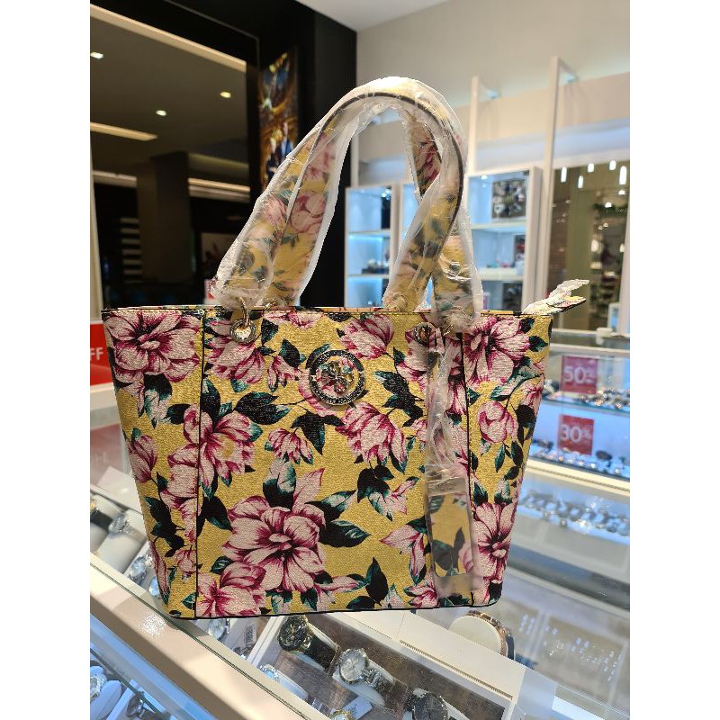 TOTE BAG GUESS ORI STORE BUNGA KUNING