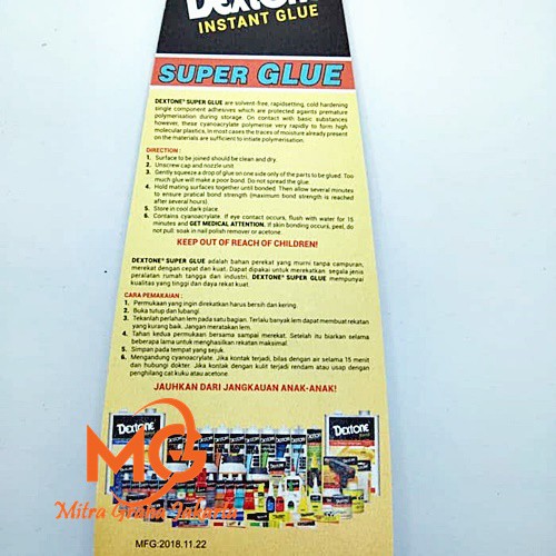

DEXTONE INSTAN GLUE / LEM ALTECO SUPER LENGKET KUALITAS TINGGI BERKUALITAS MGJ