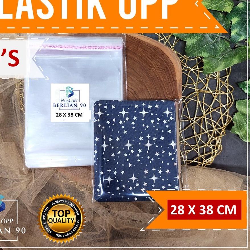 

➢ PLASTIK OPP EKONOMIS 28 X 38 CM / PLASTIK KEMASAN BUNGKUS BAJU KAOS GARMENT ♣