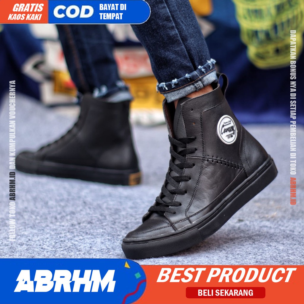 ABRHM X DANTE Sepatu Pria Casual Kulit Asli Sepatu Boot Sneakers Pria Sepatu Sneakers Casual Ori Sepatu Kasual Gaya Santai Keren Kekinian Original Shoes