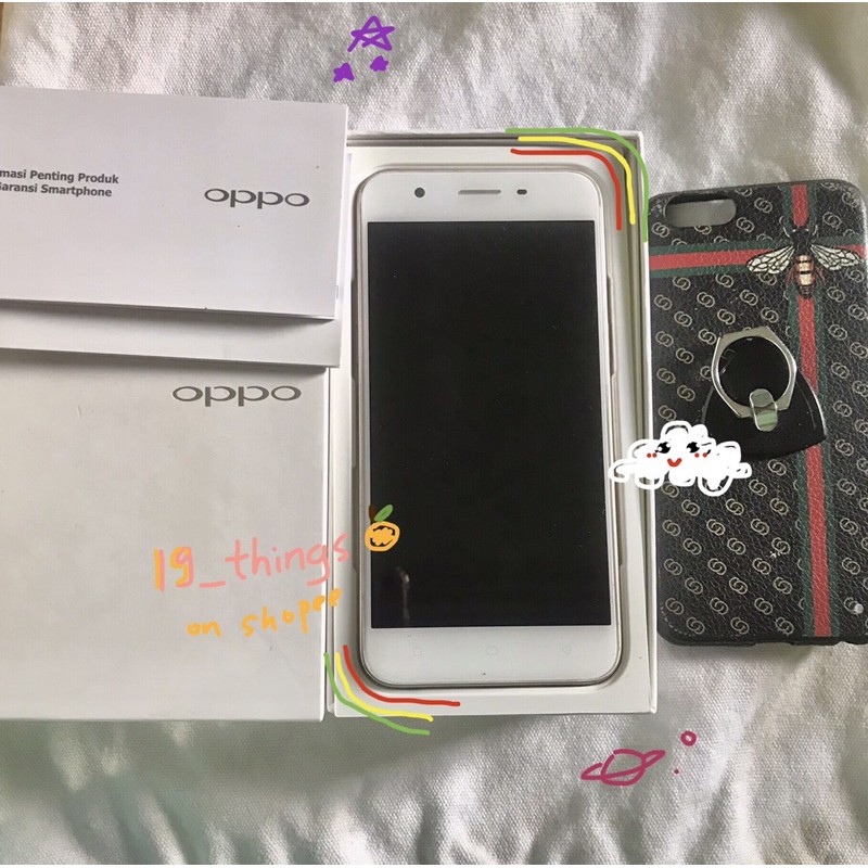 Jual HP Oppo A39 Original Second preloved bekas free case and phone holder/ring murah