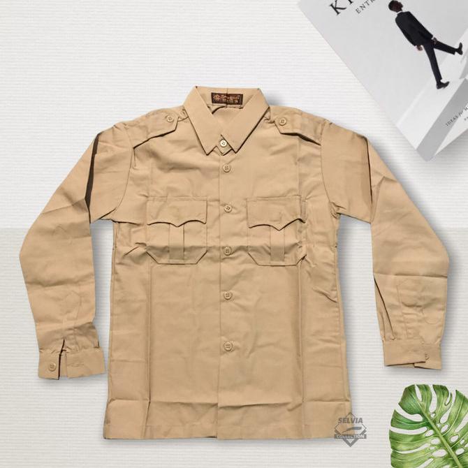 SALE BAJU PRAMUKA SD/SMP/SMA KANTONG ATAS LENGAN PANJANG MEREK SERAGAM/SERAGAM SEKOLAH SD/SERAGAM SE