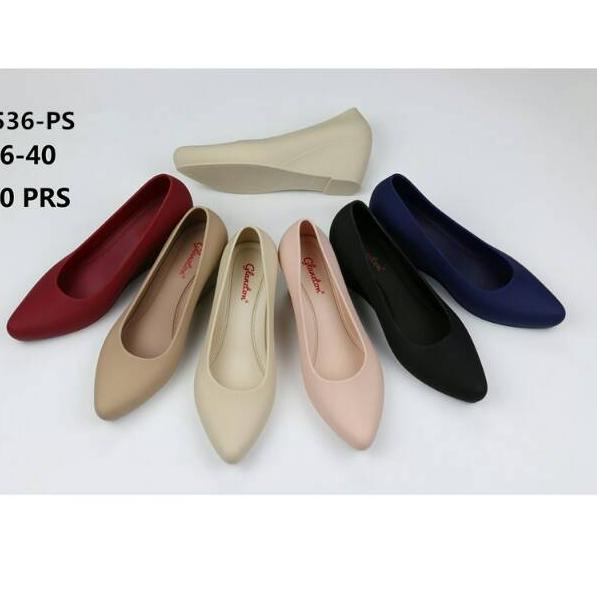 SEPATU KARET JELLY LANCIP WEDGES DOFF  L536 Ps –AS.01Jn22ᴱ