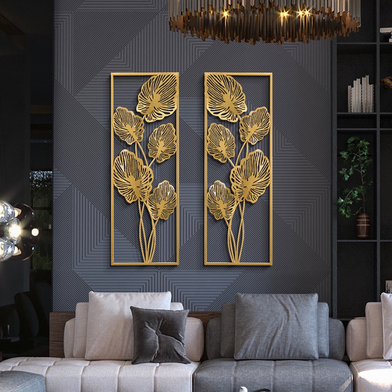 Wall Decor 30x85 Hiasan Dinding /Pajangan Dinding Gold Metal Vertikal