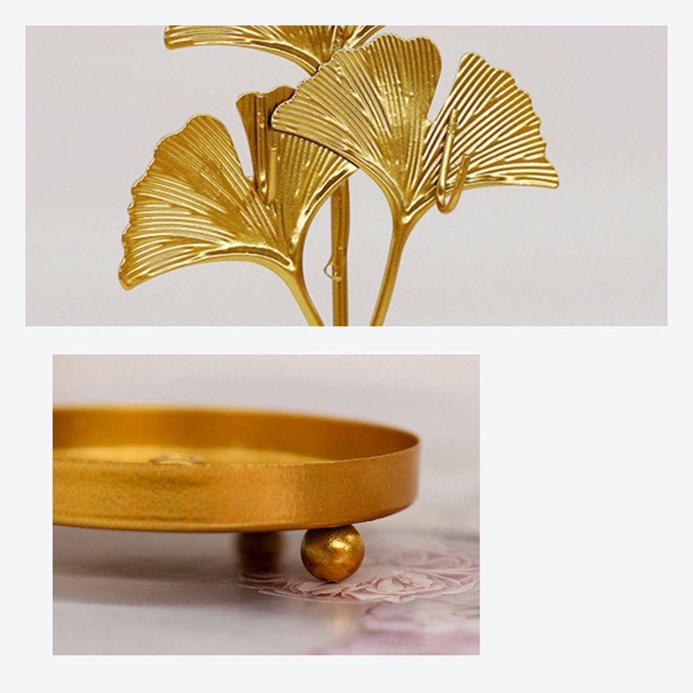 Rak Display Perhiasan Agustina Portable Elegan Anting Kalung Daun Logam Cincin Show Case