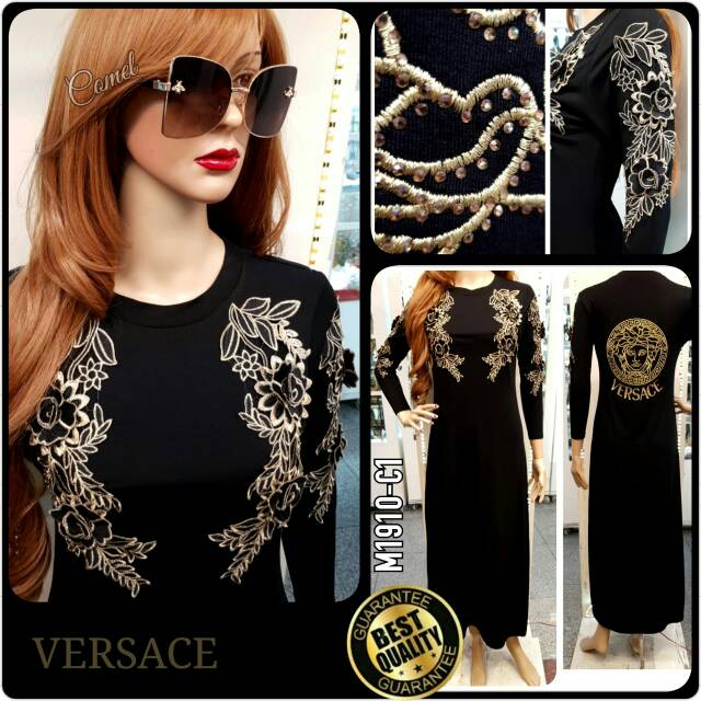 READY GAMIS VERSACE BORDIR BUNGA QUALITY IMPORT DIAMOND PREMIUM