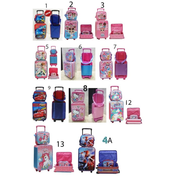 TAS ANAK Unicorn Koper Anak Laki Laki Spiderman Kartun Kuda  tas sekolah anak Karakter Asli Co