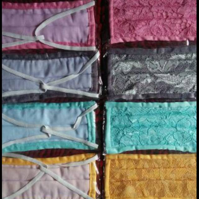 Masker brokat.. Model hijab dan non hijab.. Beli 20 gratis 1
