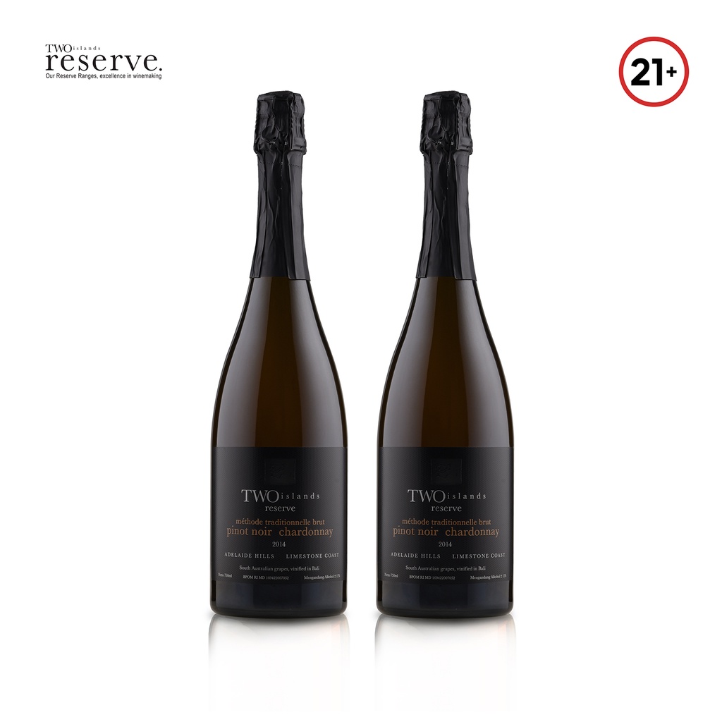 Two Islands RESERVE SPARKLING PINOT NOIR CHARDONNAY, 750 ml, Pack 2