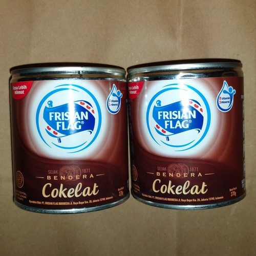 Frisian Flag Susu / Susu Bendera Full Cream Kaleng 370 Gram Cokelat