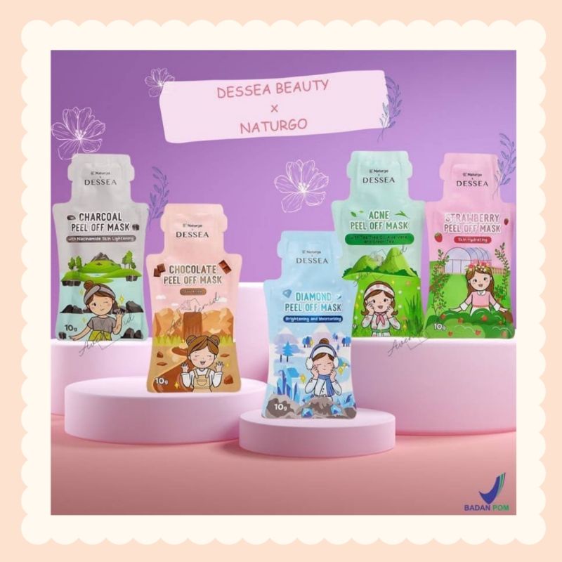 [BPOM] Dessea x Naturgo Peel Off Mask / Masker Wajah Dessea / Free Gift