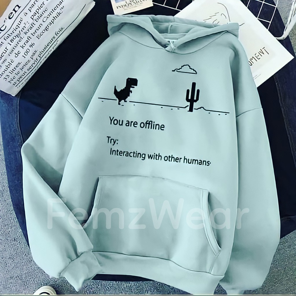 1 SWEATER HOODIE WANITA KEKINIAN OFFLINE NOTICED | HOODIE JAKET ATASAN BASIC WANITA KOREAN STYLE FLEECE TEBAL HALUS-1