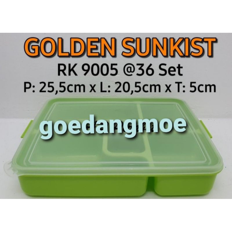 Golden sunkist Kotak makan plastik sekat 5 RK 9005 Lunch box cathering