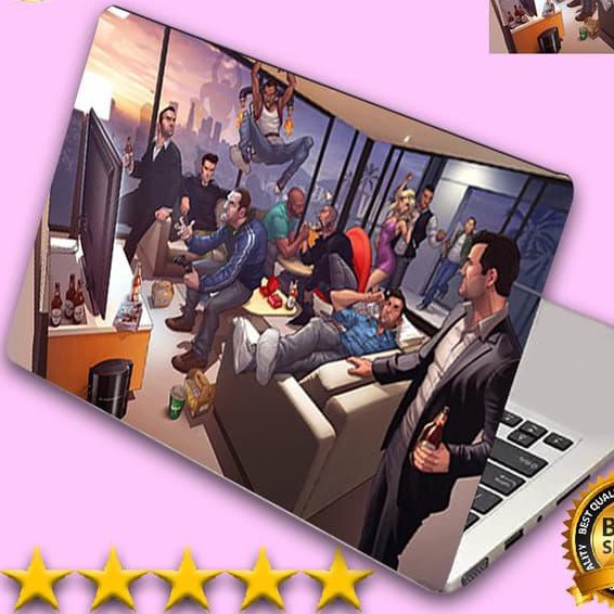 Garskin Laptop GTA V 17 Skin Laptop Stiker Laptop