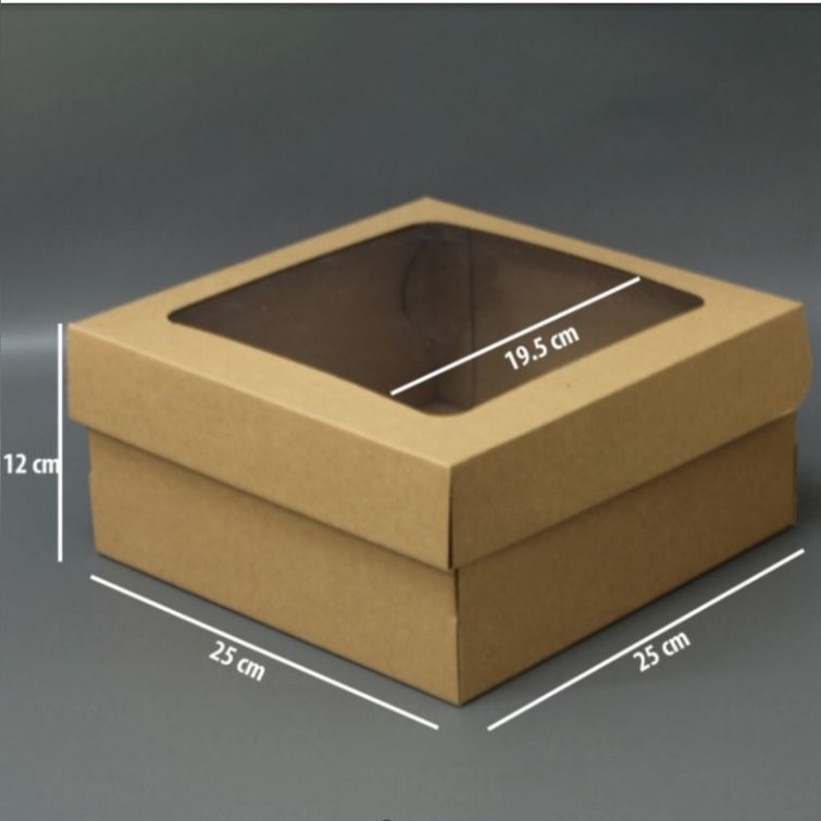 

Kotak karton Box Kardus kraff Dus Packing Mika Corrygated uk 25x25x12cm
