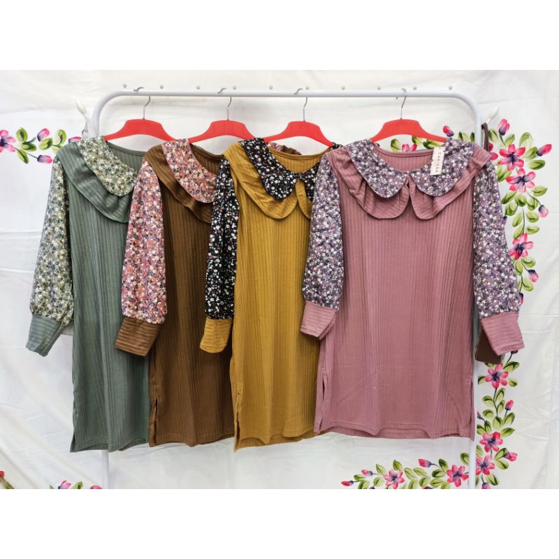 SEMI TUNIK RIB KNIT IMPORT