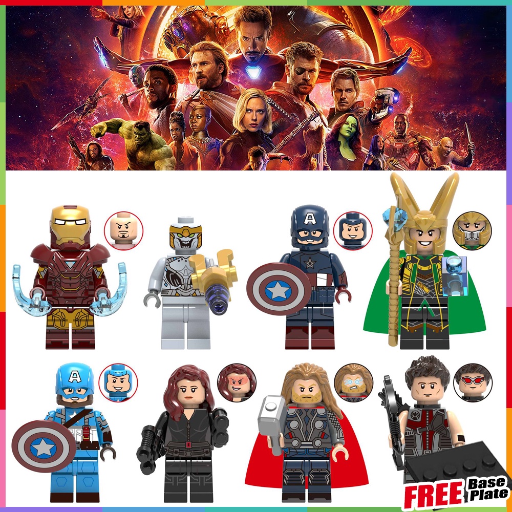 Mainan Action Figure Mini Karakter Marvel The Avengers Black Widow Captain America Hawkeye Chitauri