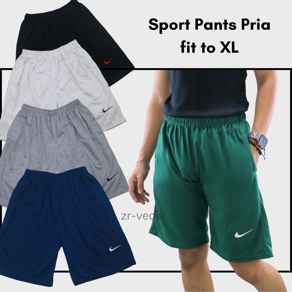 Sport Pants - Celana Dewasa Polos Fit to XL / Training Pendek Santai Olahraga Fitnes Boxer Pria Laki