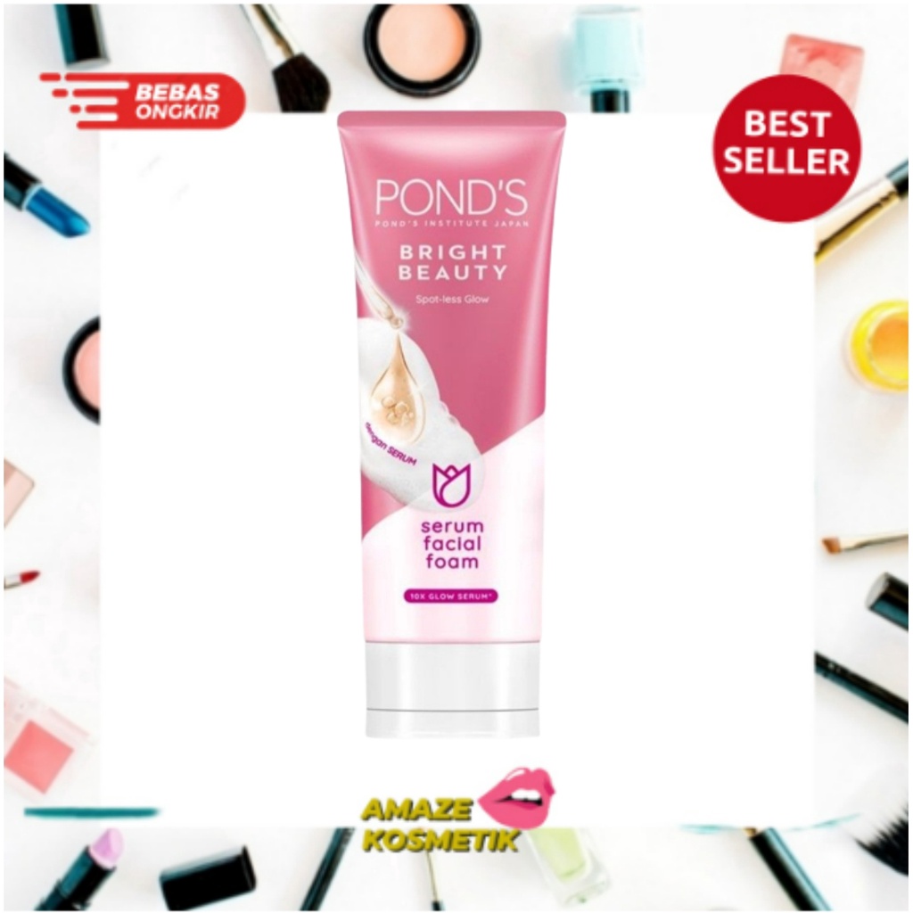 POND'S Bright Beauty Serum Facial Foam 100g - PINK - Amaze_Kosmetik