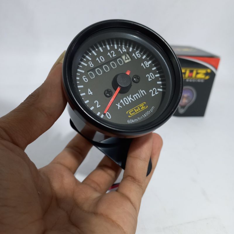 Speedometer CB Jarum Polos Hitam CMZ Spidometer Analog Variasi Universal