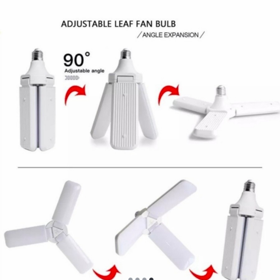 NA - BOHLAM LAMPU LIPAT BENTUK KIPAS LAMPU ADJUSTABLE LEAF FAN BULB