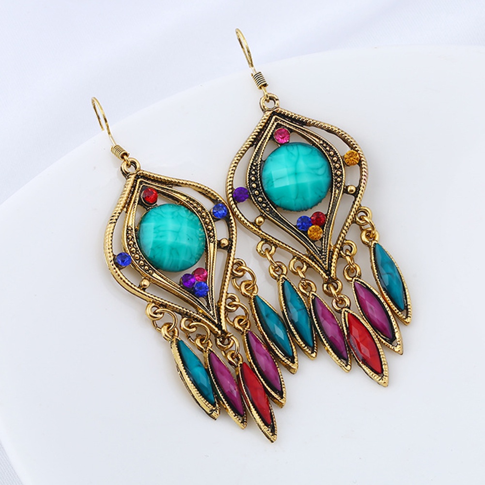 Hu Hu Hu Hu Hu Alat Bantu Pasang Kacamata♡ Anting Kait Gantung Bahan Resin Desain Ukiran Hollowrumbai Gaya Bohemian Untuk Wanita