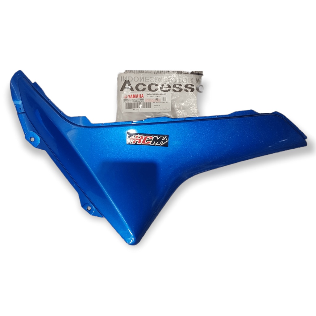 MOLE BODI BODY COVER SIDE KANAN SAYAP DEPAN BAWAH BIRU BLUE GLOSSY MENGKILAP ORI ORIGINAL YAMAHA YGP PARTS 2DP-F171M-00-P6