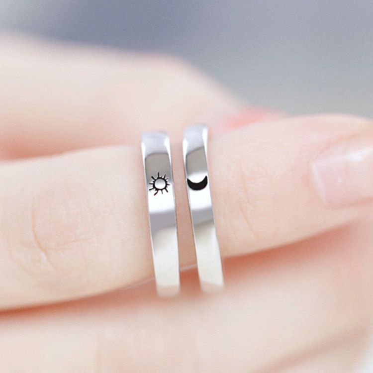 Cincin Untuk titanium wanita couple perak korea ring cincin anti karat pria