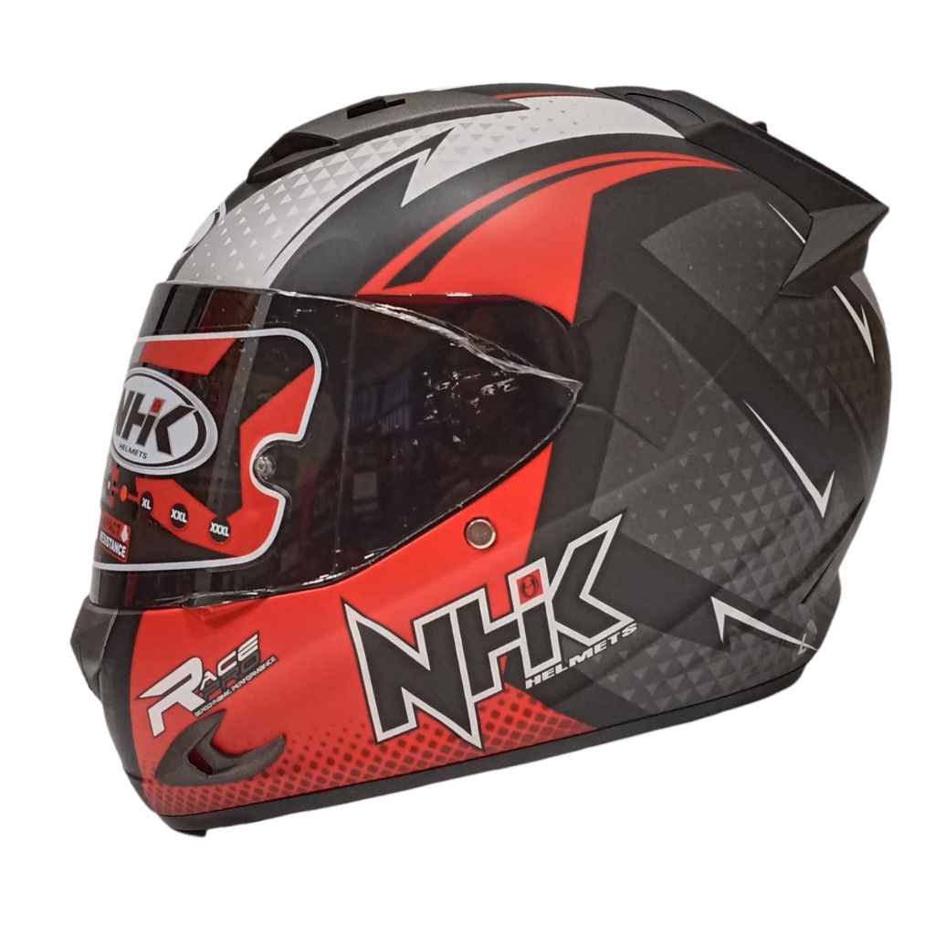 HELM FULL FACE NHK MOTIF RACE PRO FLASH BLACK RED DOFT