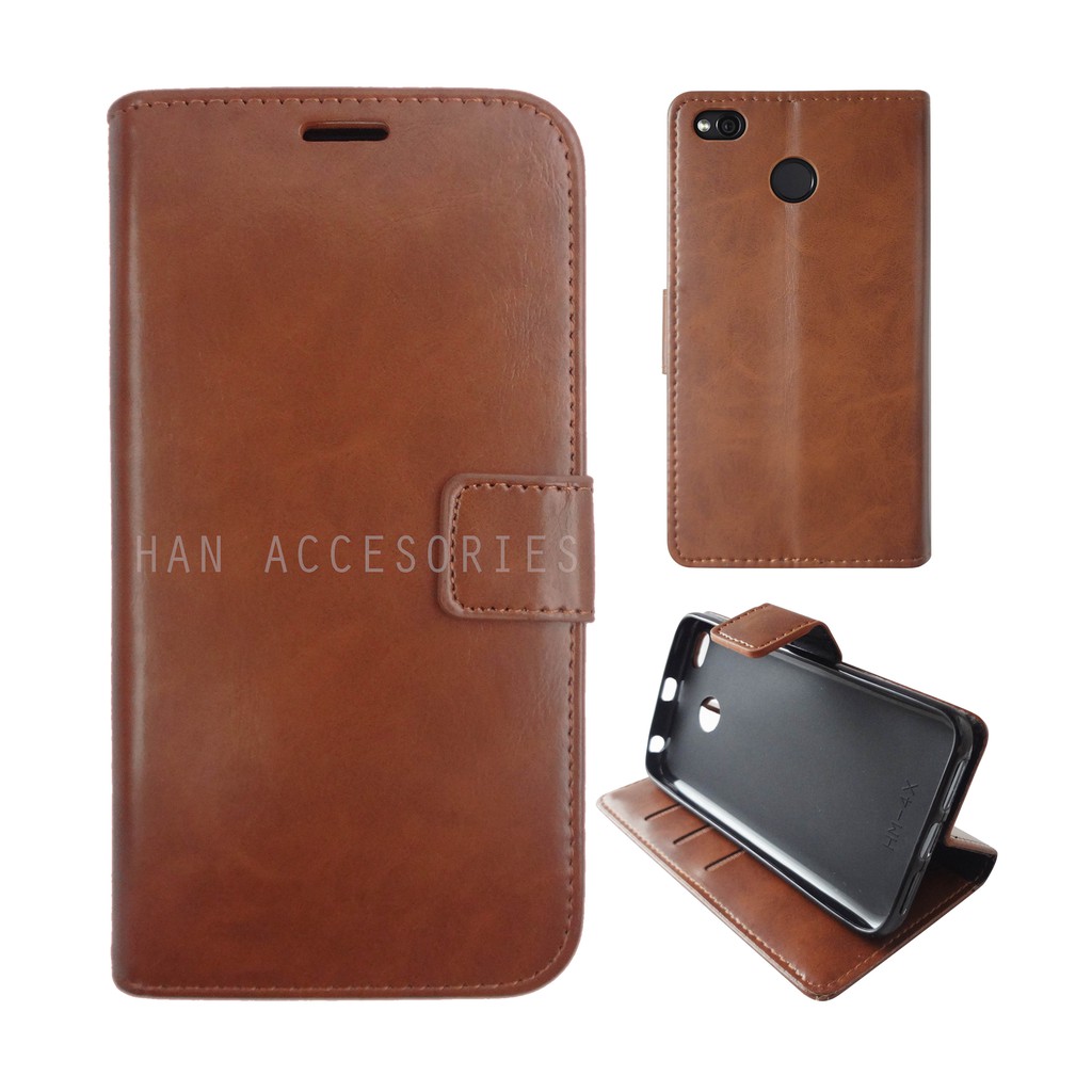 Xiaomi Redmi 4X Original Fashion Selular Flip Leather Case - Flip Cover