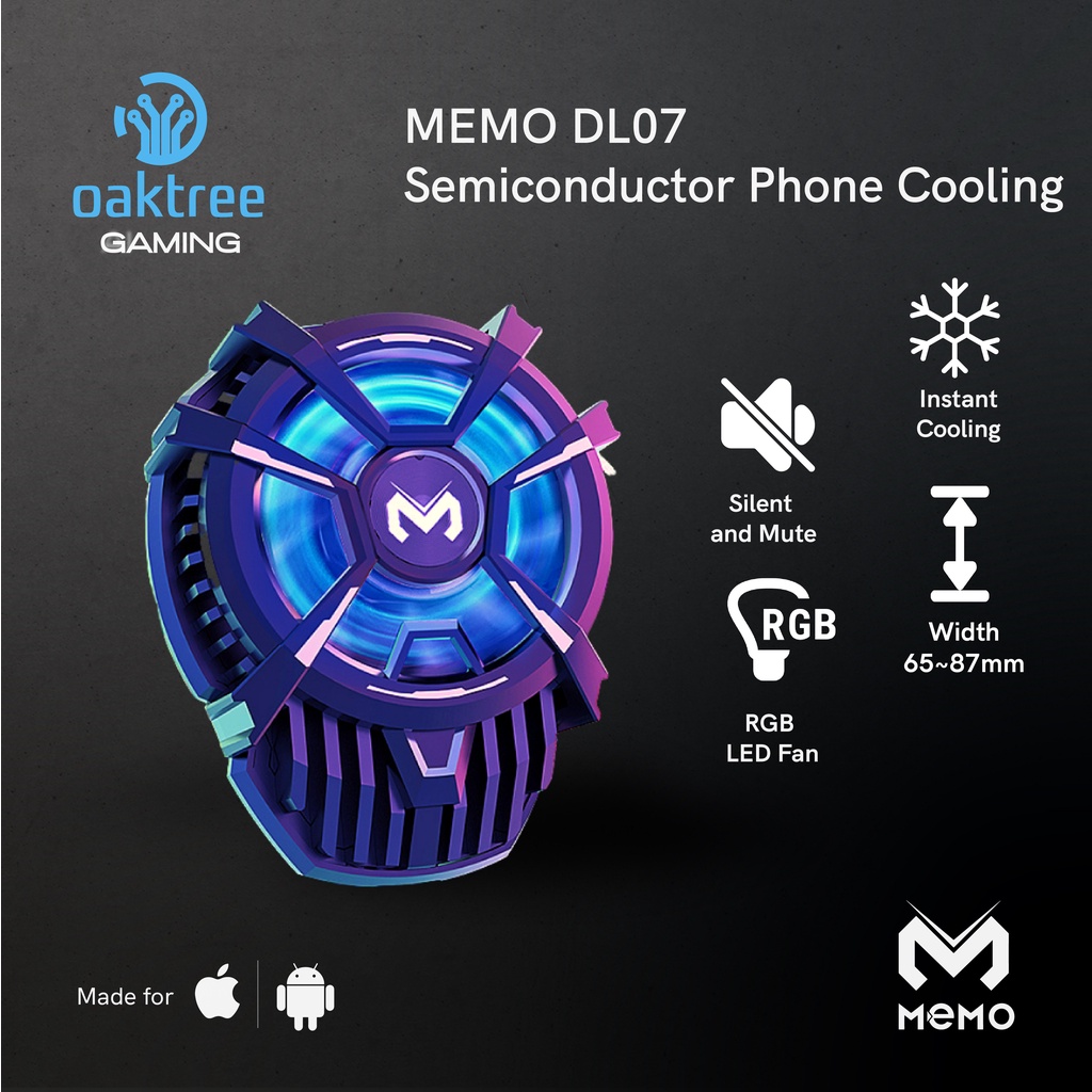 MEMO DL07 Fan Cooler Radiator Pendingin HP Cooling Fan Gaming